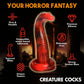 King Cobra - Silicone Dildo - Red - EroticToyzProducten,Toys,Dildos,Niet - Fallische Dildo's,,GeslachtsneutraalXR Brands