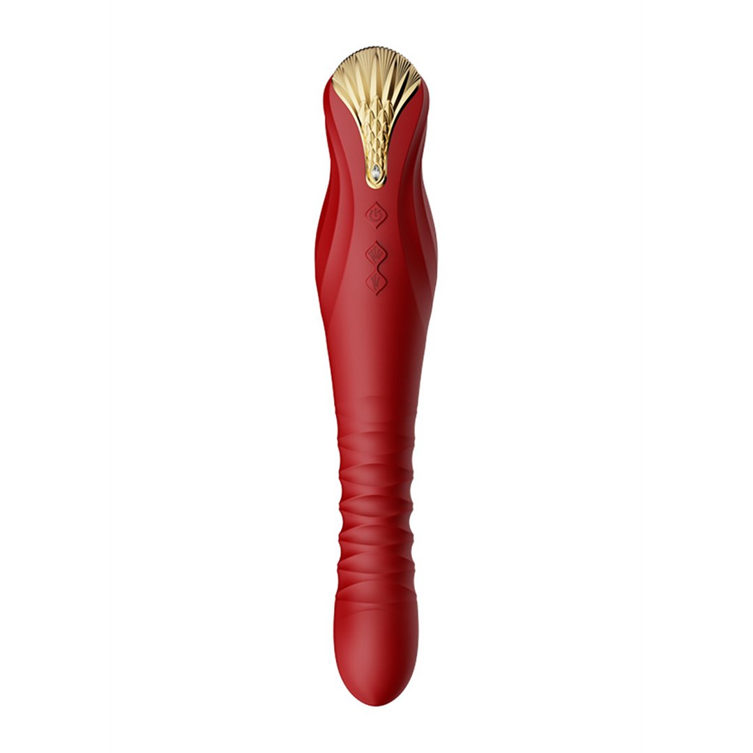 'King Power Thrust G - Spot Vibrator met Swarovski Kristallen - Goud' - EroticToyzThrusting VibratorsZalo