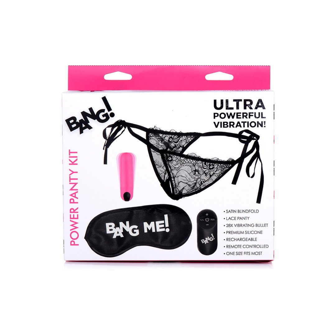 Krachtige Panty - Kanten Slip, Bullet Vibrator en Satijnen Blinddoek - EroticToyzProducten,Toys,Vibrators,Kogel - en Minivibrators,Kits Sets,Sets voor Vrouwen,Toy Sets,,GeslachtsneutraalXR Brands