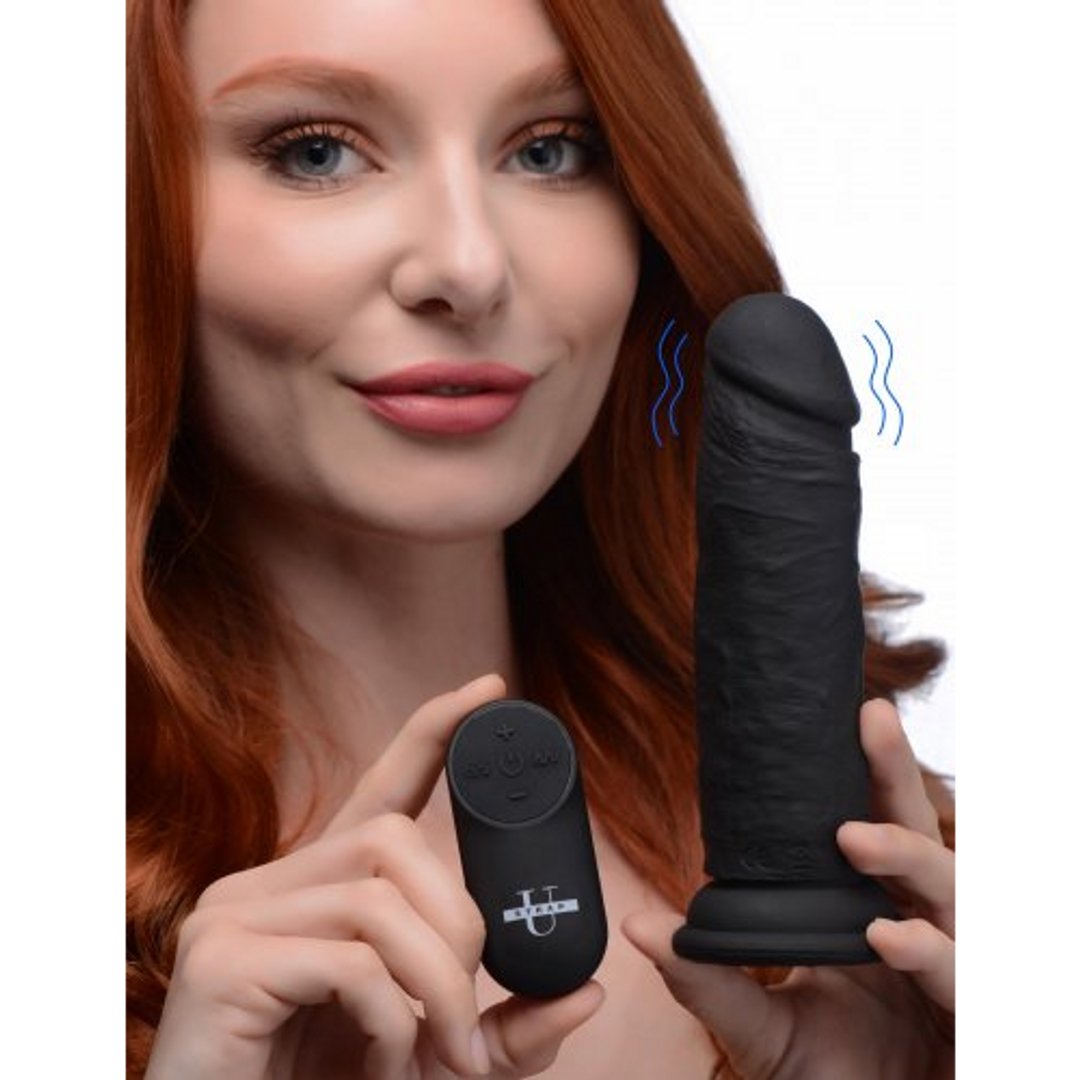 Vibrerende Dildo Met Afstandsbediening - Zwart 16,5cm - Pleasureplay Realistische VibratorsXR Brands