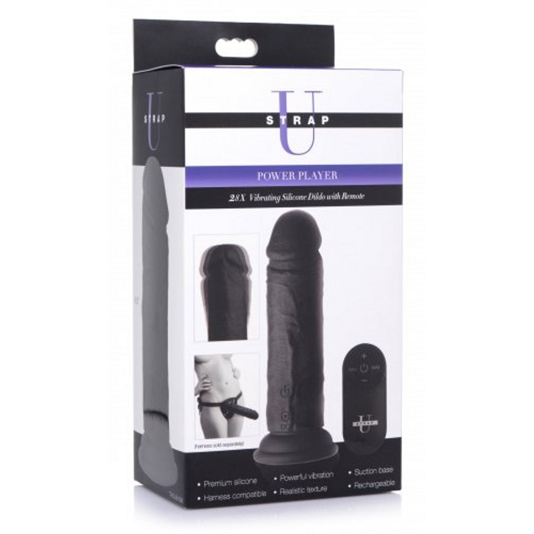 Vibrerende Dildo Met Afstandsbediening - Zwart 16,5cm - Pleasureplay Realistische VibratorsXR Brands