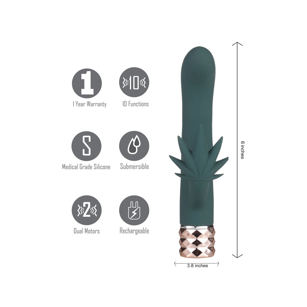 'Kusha Silicone Vibrator Dubbele Motoren 10 Standen - Paars' - EroticToyzRabbit VibratorsMaiatoys