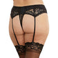 Jarretelgordel Met Diamanten Details - Zwart - Pleasureplay Kousenbanden/JarretelsDreamgirl