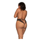 Kant Tanga Panty met Open Kruis - Zwart - Maat 2X - Pleasureplay Strings en SlipjesDreamgirl