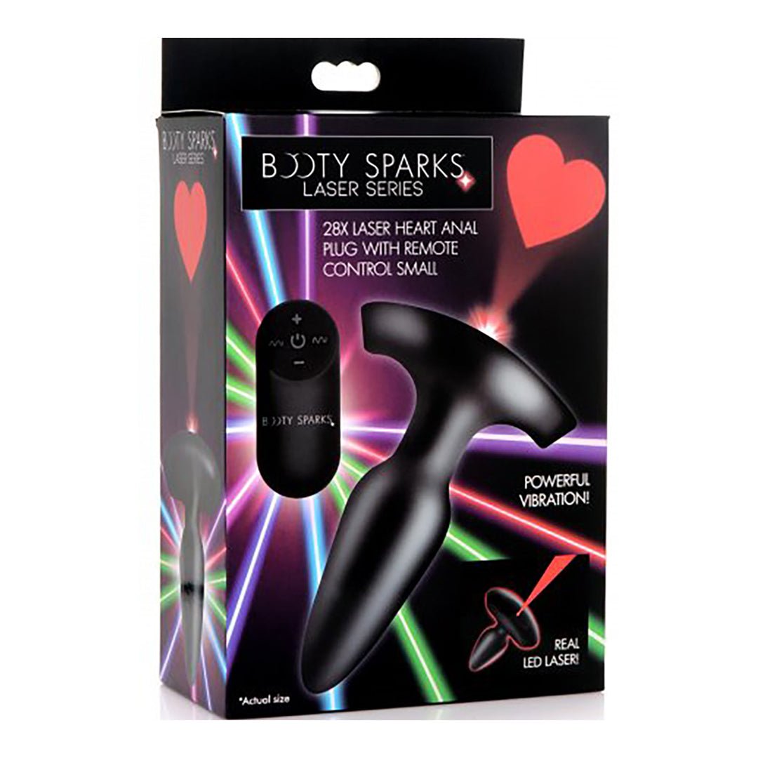 'Laser Hart Butt Plug met Afstandsbediening - Zwart/Rood, 12 cm' - EroticToyzButtplugs Anale Dildo's VibrerendXR Brands