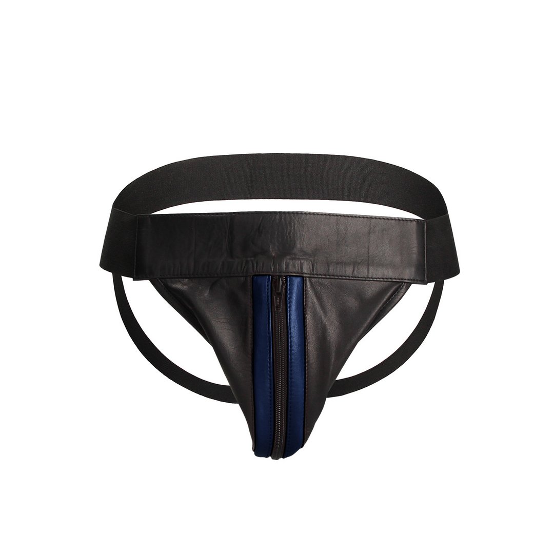 Leren Jockstrap met Rits Vooraan - M - EroticToyzProducten,Lingerie,Lingerie voor Hem,Jocks,,MannelijkOuch! by Shots