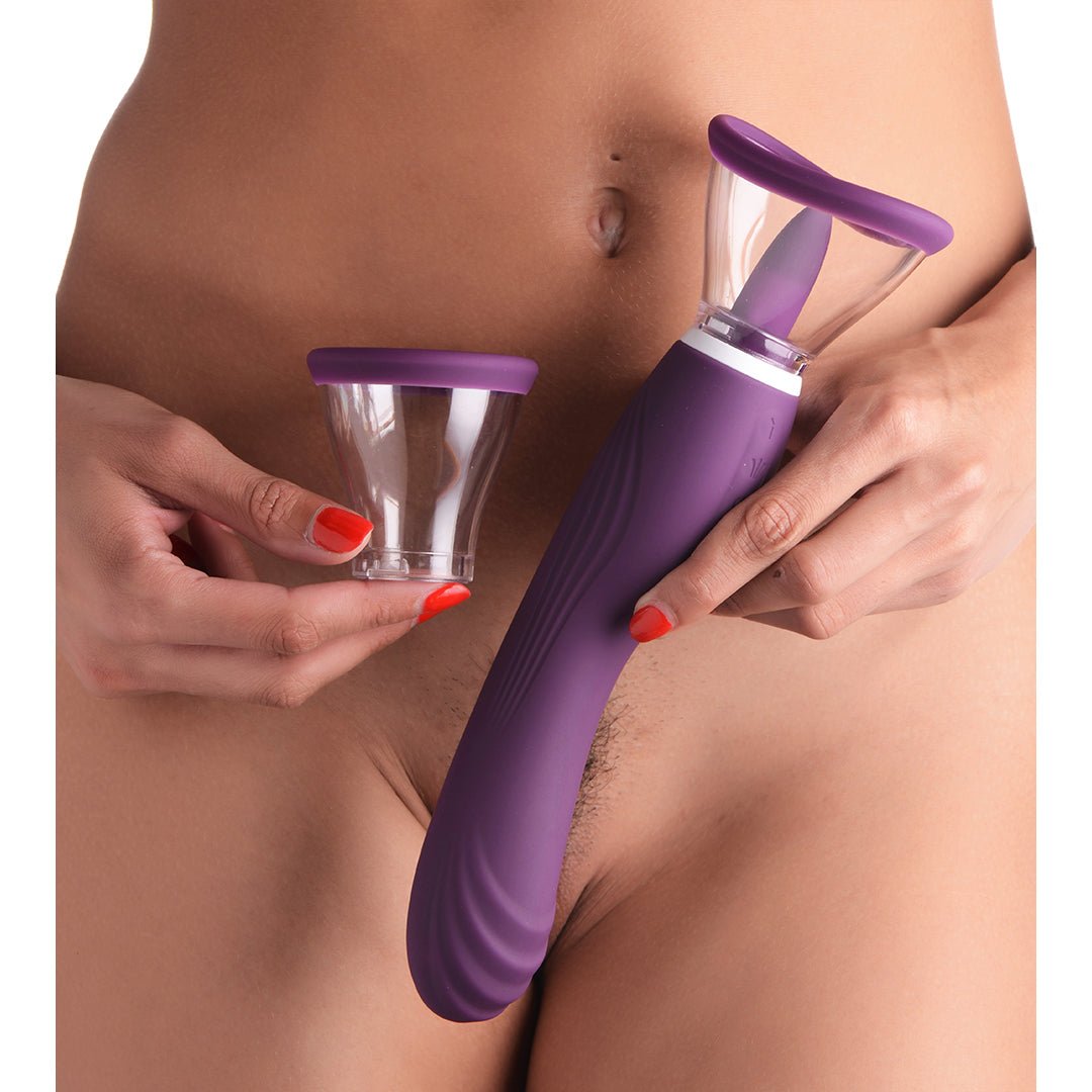 XR Brands Zuigvibrator Paars - Pleasureplay ZuigvibratorsXR Brands