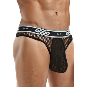 Lo Rise Thong - XL - Black - EroticToyzProducten,Lingerie,Lingerie voor Hem,Strings,,MannelijkMale Power