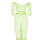 Crop Top en Lange Rok Set - UV Geactiveerd Neon - Pleasureplay 2 - Delige SetOuch! by Shots