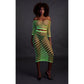 Crop Top en Lange Rok Set - UV Geactiveerd Neon - Pleasureplay 2 - Delige SetOuch! by Shots
