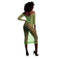 Crop Top en Lange Rok Set - UV Geactiveerd Neon - Pleasureplay 2 - Delige SetOuch! by Shots