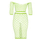 Neon Crop Top en Lange Rok Set - Roze/Groen, XS/XXXXL - Pleasureplay 2 - Delige SetOuch! by Shots