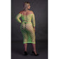 Neon Crop Top en Lange Rok Set - Roze/Groen, XS/XXXXL - Pleasureplay 2 - Delige SetOuch! by Shots