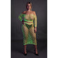 Neon Crop Top en Lange Rok Set - Roze/Groen, XS/XXXXL - Pleasureplay 2 - Delige SetOuch! by Shots