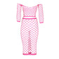 Lange Mouw Crop Top en Lange Rok Set - Neon Roze - Pleasureplay 2 - Delige SetOuch! by Shots