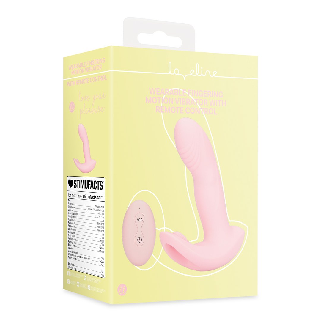 Loveline Vingerbewegende Vibrator met Afstandsbediening - Roze - EroticToyzVingervibratorLoveline by Shots