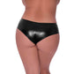 Boy Short met Split Crotch - Zwart - 2XL - Pleasureplay Strings en SlipjesMagic Silk