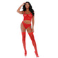 Bustier Set - Mesh & Goudkleurige Details - M - Pleasureplay 2 - Delige SetForplay