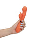 Rabbit Vibrator met Geribbelde Clitoris stimulator - Oranje, 21 cm - Pleasureplay Rabbit VibratorsLoveline by Shots