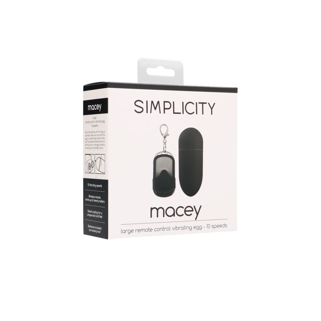 Macey - Vibrating Egg with Remote Control - EroticToyzProducten,Toys,Vibrators,Vibrerende Eitjes,,VrouwelijkSimplicity by Shots