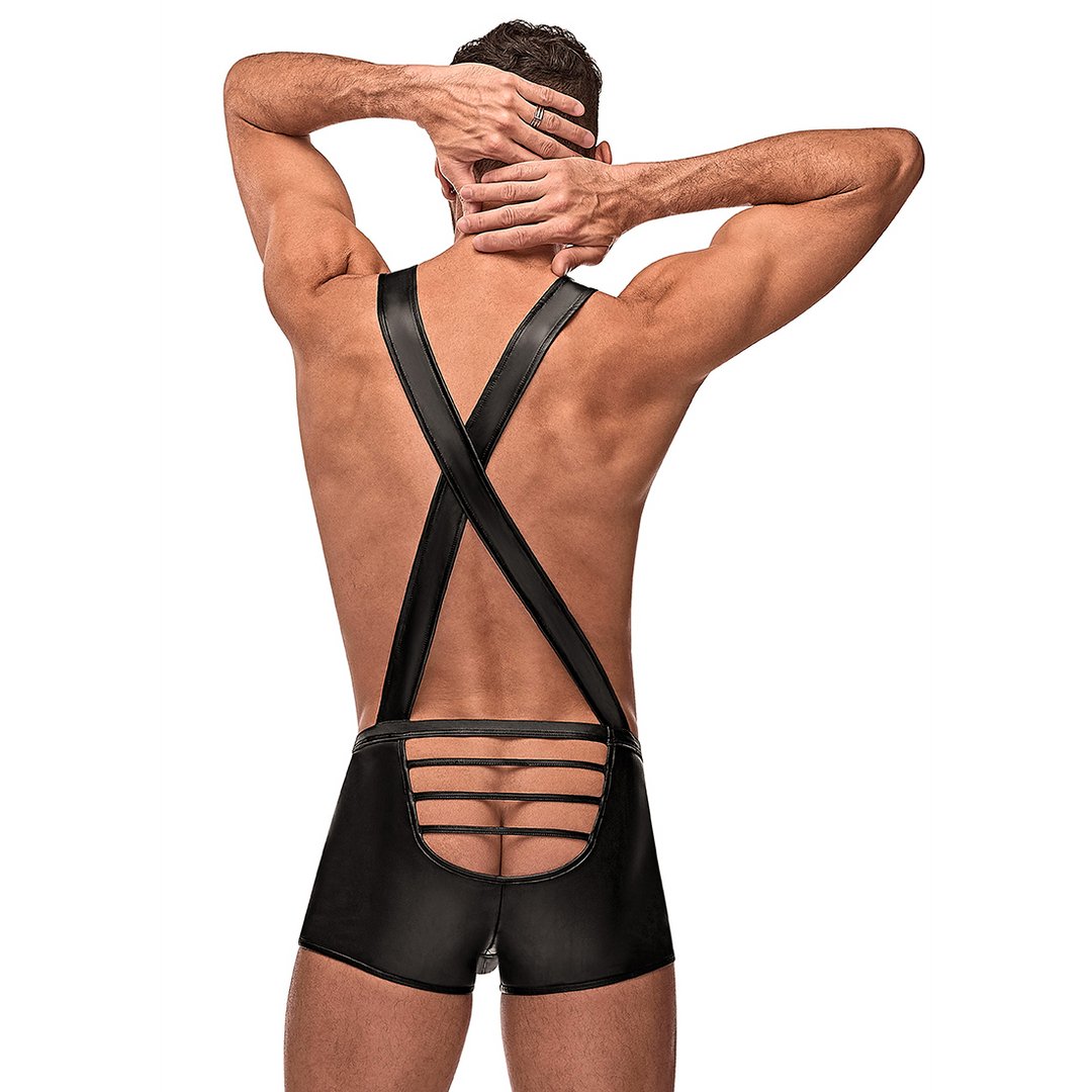 Male Power Back Singlet met Criss Cross Schouderriemen Maat S/M - Zwart - EroticToyzBoxershortsMale Power