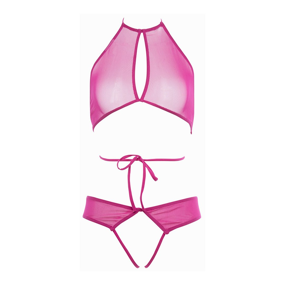 Marley - M - Hot Pink - EroticToyzProducten,Lingerie,Lingerie voor Haar,2 - Delige Set,Strings en Slipjes,,VrouwelijkAllure