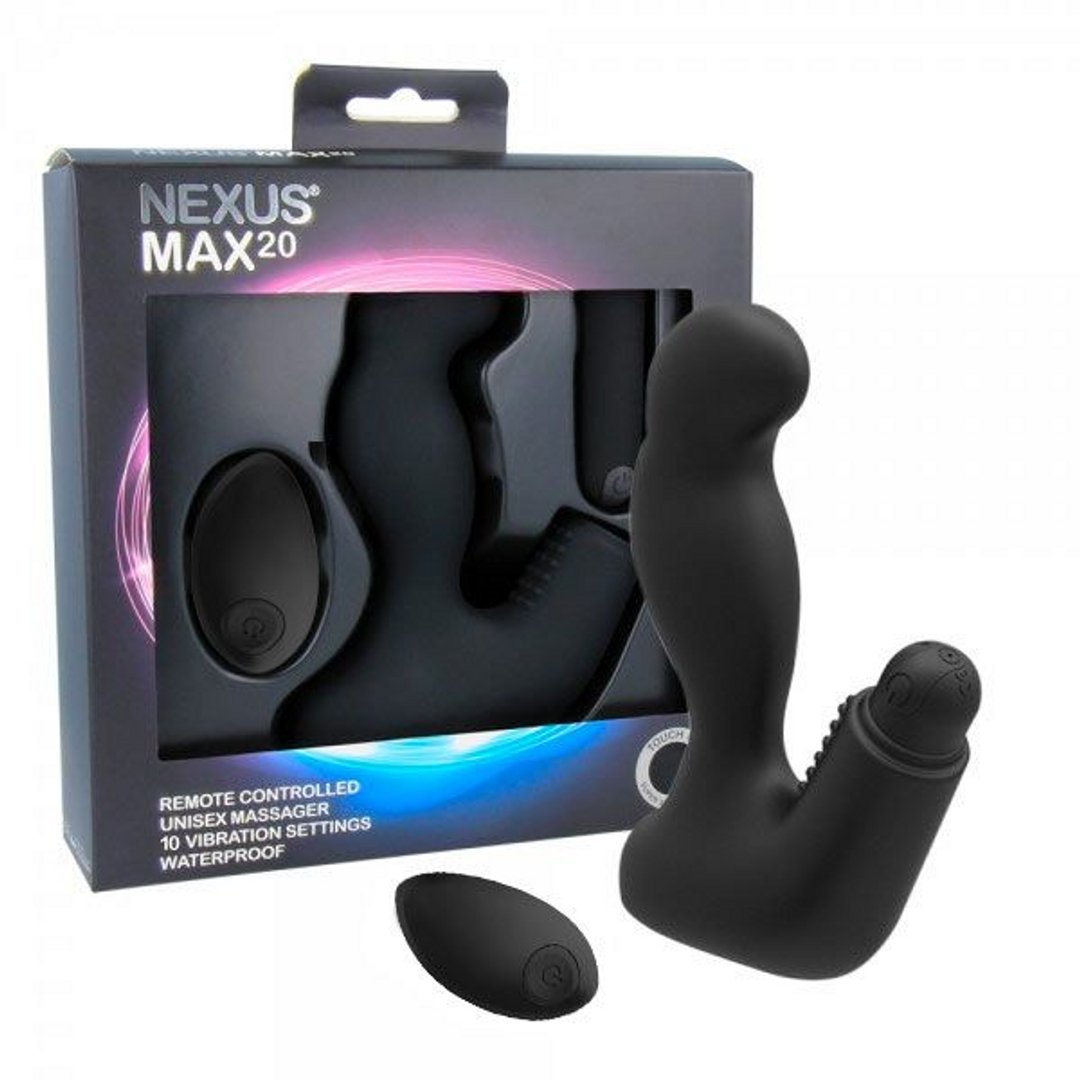 Max 20 - Waterproof Unisex Massager with Remote Control - EroticToyzProducten,Toys,Anaal Toys,Buttplugs Anale Dildo's,Buttplugs Anale Dildo's Vibrerend,,GeslachtsneutraalNexus