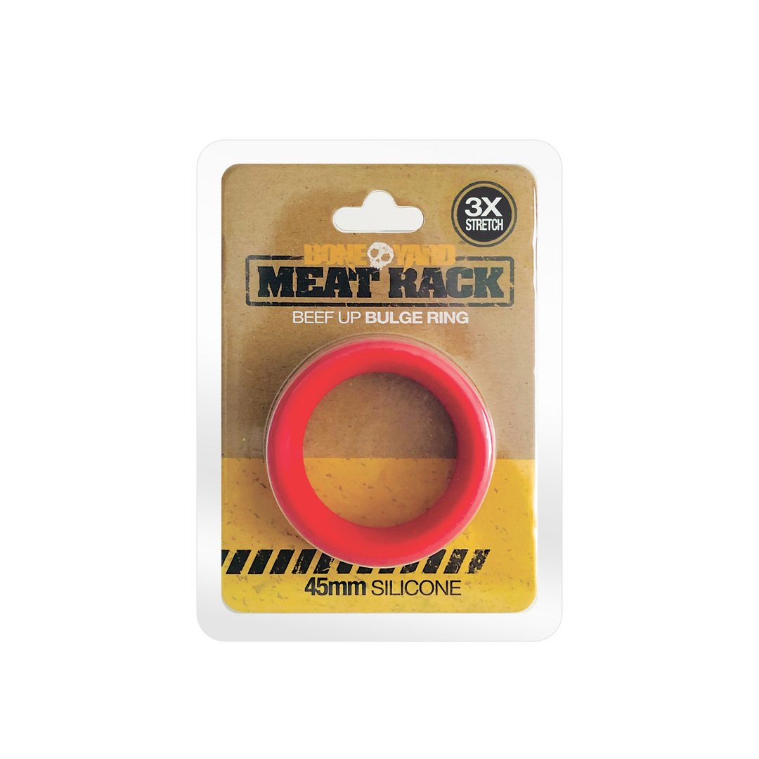 'Meat Rack Cock Ring - 44,5 mm - Zwart Siliconen' - EroticToyzCockringenBoneyard