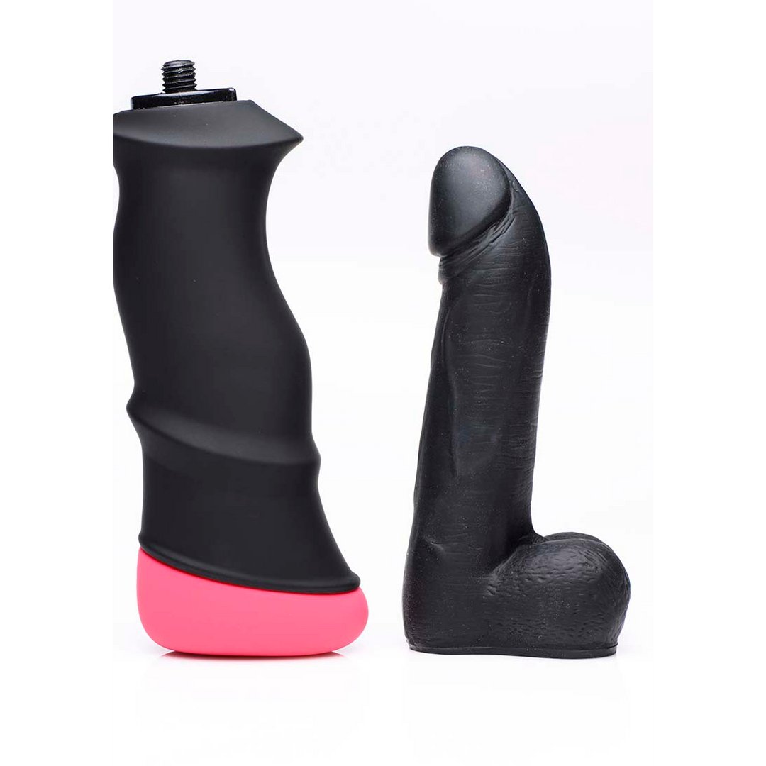 'Mega Pounder Hand Thrusting Dildo - 34,3 cm - Zwart' - EroticToyzThrusting VibratorsXR Brands