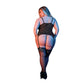Merry Widow en G - String Set - Zwart - 2XL - Pleasureplay Queen sizeMagic Silk
