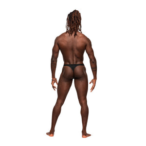 Micro V Thong - XL - Black - EroticToyzProducten,Lingerie,Lingerie voor Hem,Strings,,MannelijkMale Power