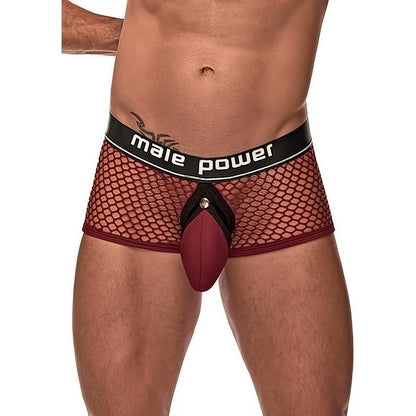 Mini Cock Ring Short - L - Burgundy - EroticToyzProducten,Lingerie,Lingerie voor Hem,Boxershorts,,MannelijkMale Power