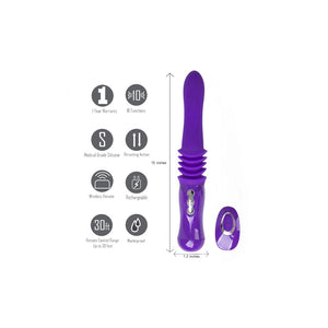 Monroe Sex Machine Met Stuwkracht 9 cm - Zwart - EroticToyzThrusting VibratorsMaiatoys