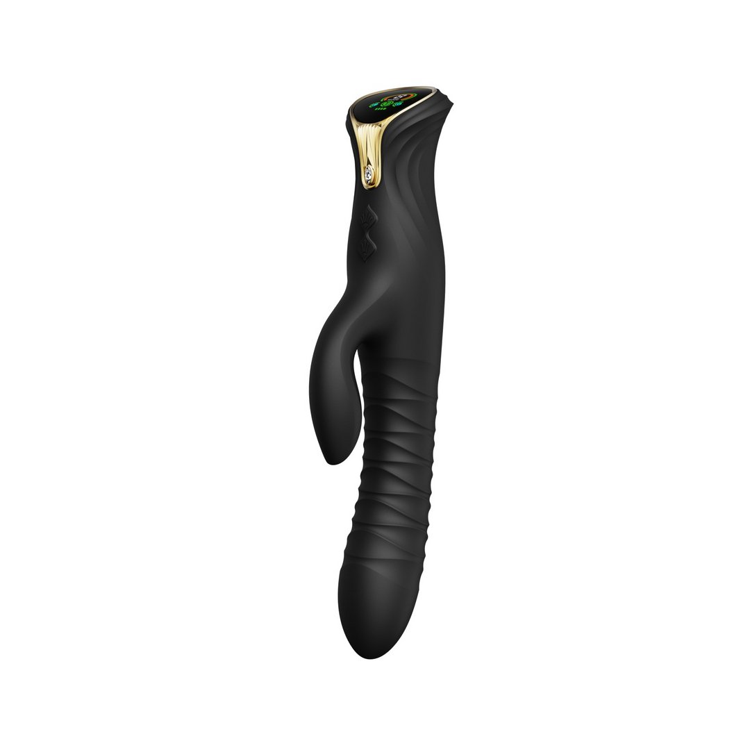 Mose PowerThrust Rabbit Vibrator - Obsidiaan Zwart - EroticToyzThrusting VibratorsZalo