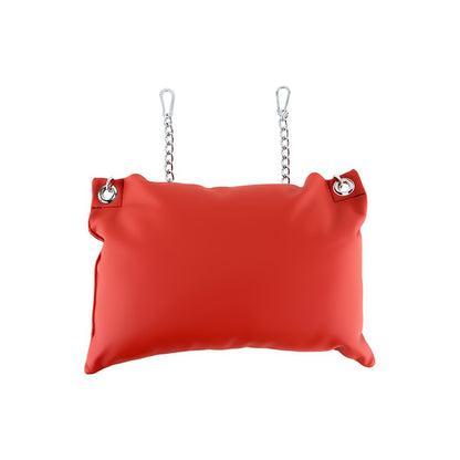 Mr. Sling Lederen Kussen met Metalen Kettingen - Rood - EroticToyzSchommelsMr. Sling