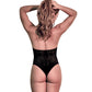 Magic Silk Halter Teddy Zwart - Pleasureplay Bodysuits TeddiesMagic Silk