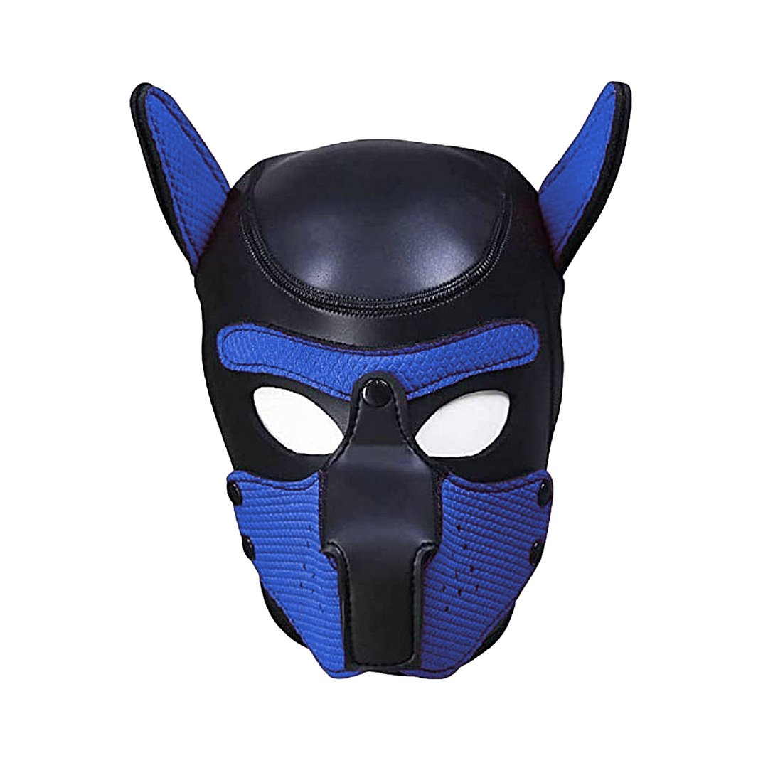 'Neopreen Puppy Masker met Afneembare Snuit - Blauw' - EroticToyzGezichtsmaskerOuch! by Shots