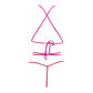 Open Cup Teddy - XL Hot Pink Mesh - Pleasureplay Bodysuits TeddiesAllure