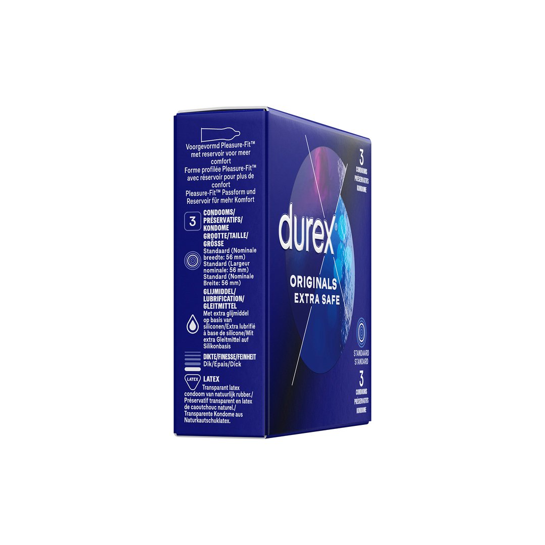 Originals Extra Safe Condooms 3 Stuks - Extra Bescherming en Comfort - EroticToyzCondooms voor MannenDurex