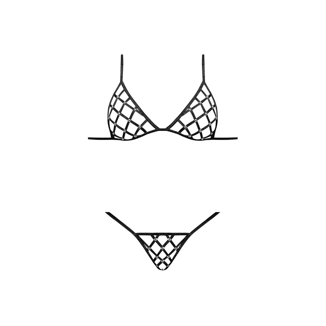 Bh En G - String Set Met Kooi - Design - Plus Size - Pleasureplay Queen sizeMagic Silk
