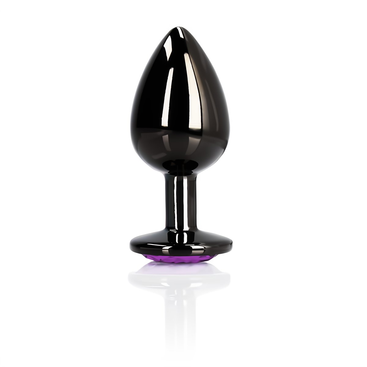 Ouch! Heart Gem Anale Plug Klein - Gunmetal/Amethist Paars - EroticToyzButtplugs Anale Dildo's Niet VibrerendOuch! by Shots