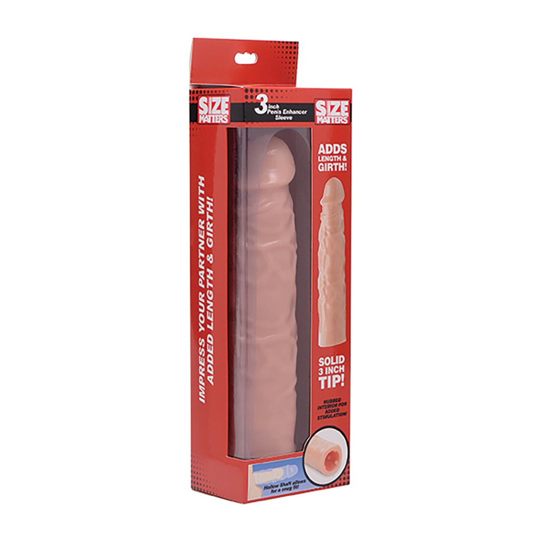 Penisverlengende Mouw - Realistische Textuur - 7,5 cm - EroticToyzProducten,Toys,Toys voor Mannen,Penis Sleeve,,MannelijkXR Brands