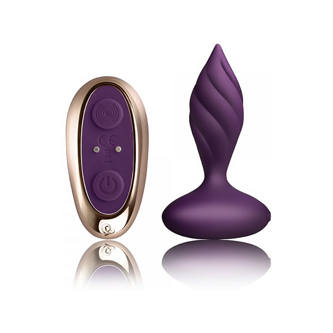 Petite Sensations Desire Vibrating Butt Plug met Textuur en Afstandsbediening - Zwart - EroticToyzButtplugs Anale Dildo's VibrerendRocks - Off