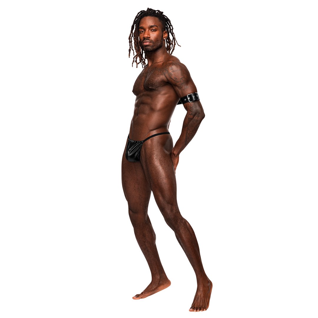 Pisces - One Size - Zwart - Comfortabele Armboeien met Verstelbare Gespen en Decoratieve Studs - EroticToyzProducten,Toys,Fetish,Restraints,Lingerie,Lingerie voor Hem,Fetishkleding voor Hem,,MannelijkMale Power
