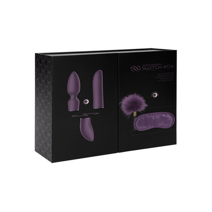 'Pleasure Kit #4 Vibrator Set met Verwisselbare Opzetstukken - Zwart' - EroticToyzToy SetsSwitch by Shots