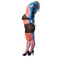 Halter en Rok Set - Plus Size - Zwart - Pleasureplay Queen sizeMagic Silk