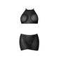 Halter en Rok Set - Plus Size - Zwart - Pleasureplay Queen sizeMagic Silk
