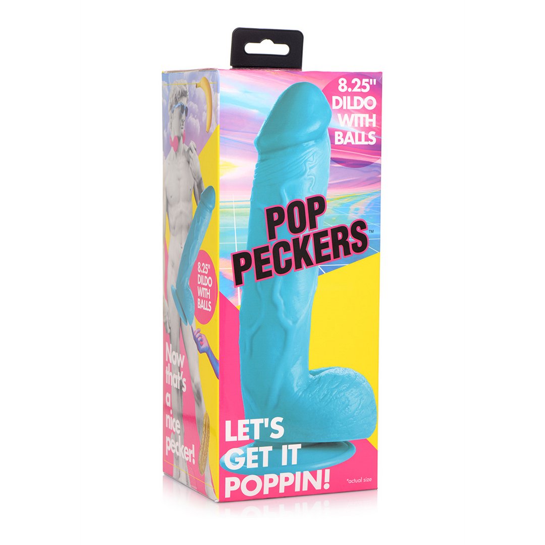 'POP Dildo Met Ballen 21 cm - Klaproos' - EroticToyzRealistische Dildo'sXR Brands