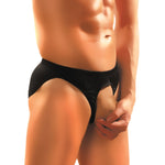 Pouchless Brief - Eén Maat - Zwart - EroticToyzProducten,Lingerie,Lingerie voor Hem,Briefs,,MannelijkMale Power