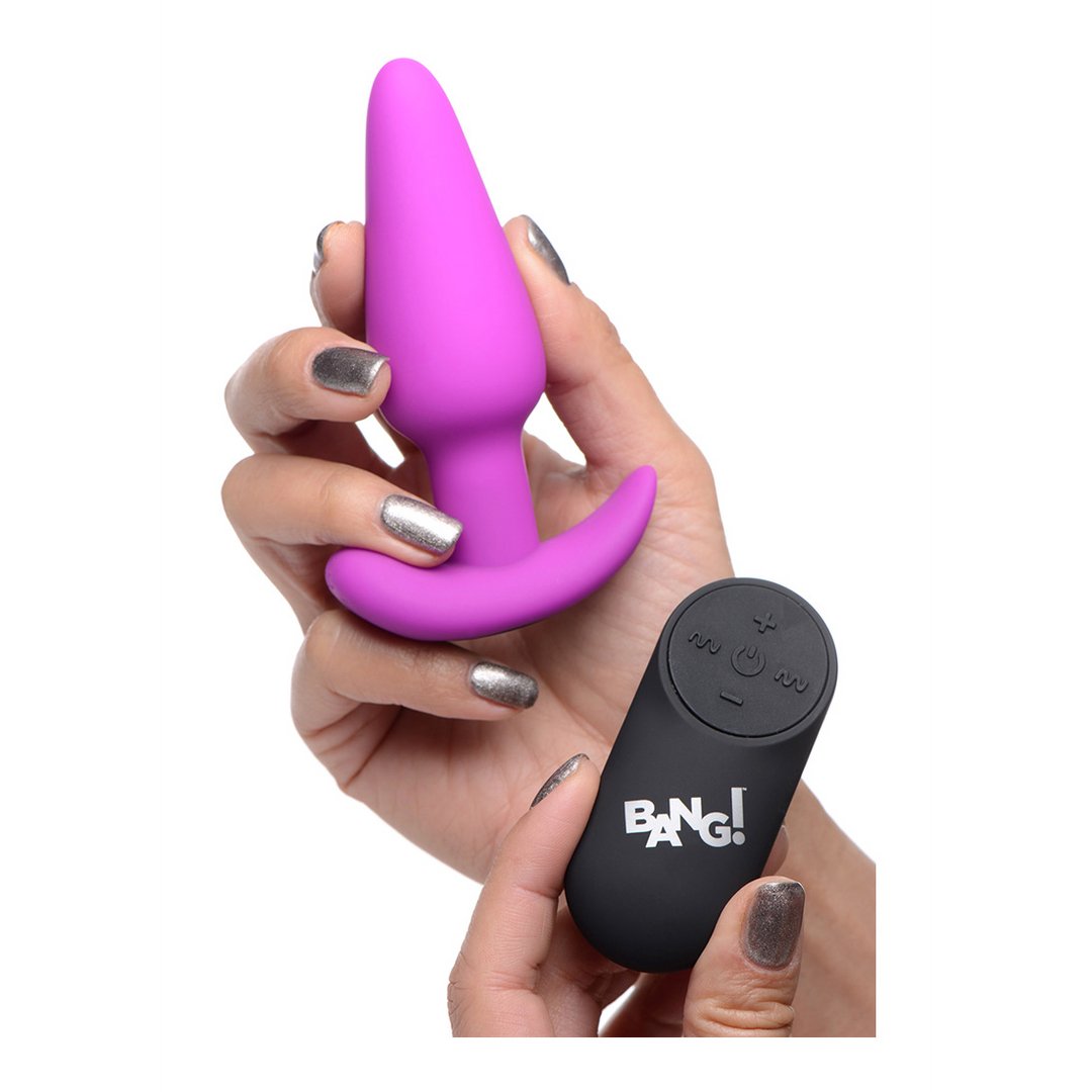 'Premium Silicone Butt Plug met 21 Vibraties en Afstandsbediening - Zwart' - EroticToyzButtplugs Anale Dildo's VibrerendXR Brands